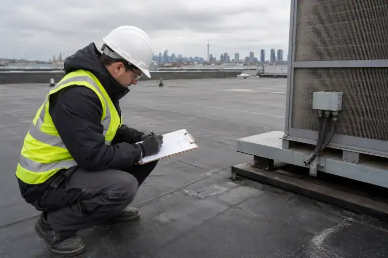flat roof inspection Toronto property manager checklist