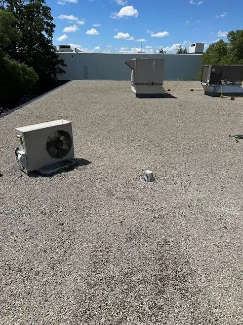 Commercial flat roofing project in Etobicoke, ON