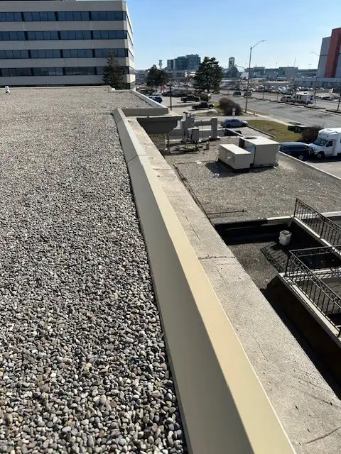 Commercial flat roofing project in North York, ON
