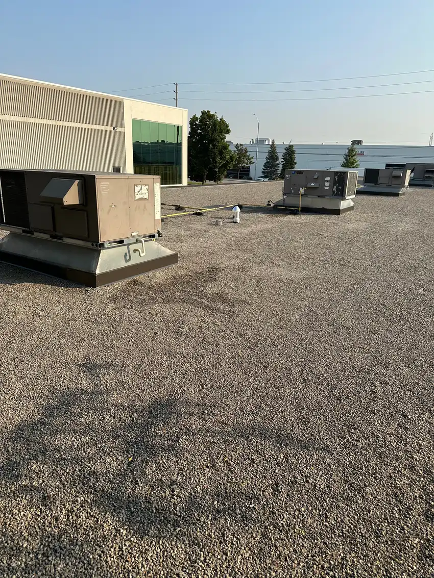 Commercial flat roofing project in Toronto, ON