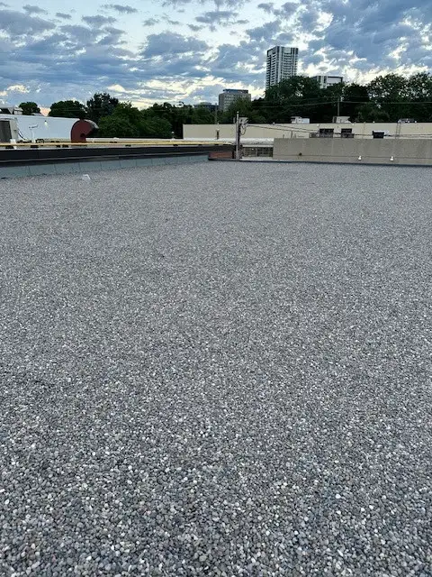 Commercial flat roofing project in Mississauga, ON