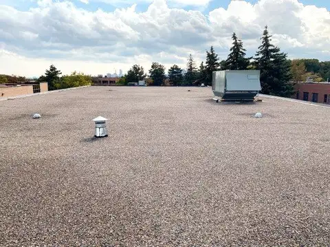 Commercial flat roofing project in Ajax, ON