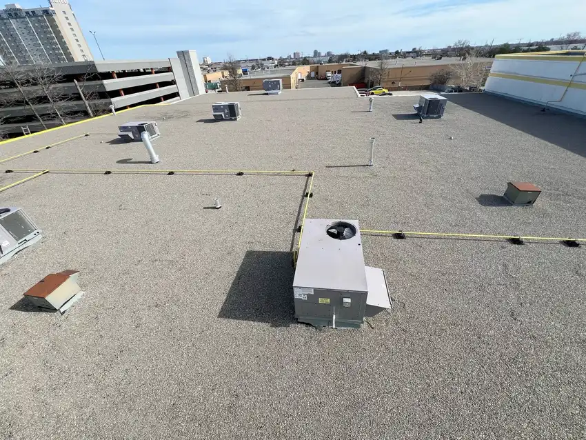 Commercial flat roofing project in Toronto, ON