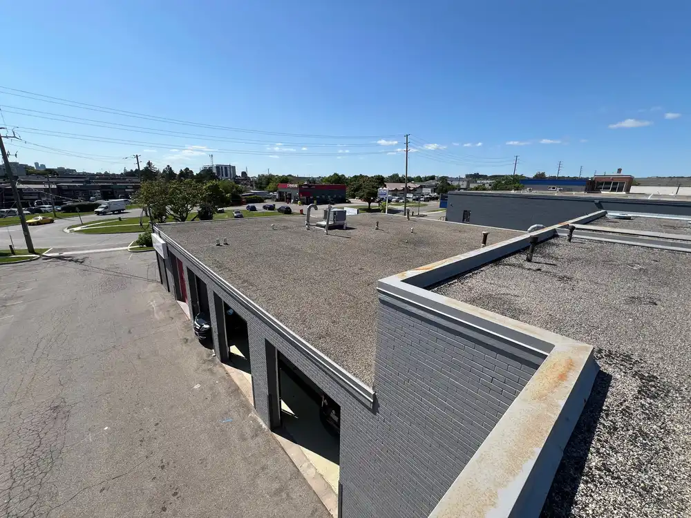Commercial flat roofing project in Mississauga, ON