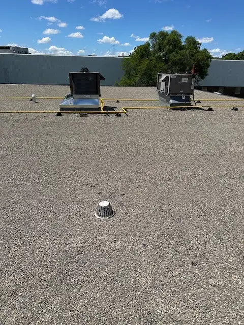 Commercial flat roofing project in Etobicoke, ON