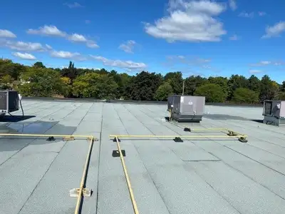 Durable flat roofing systems installed by Crown Industrial Roofing