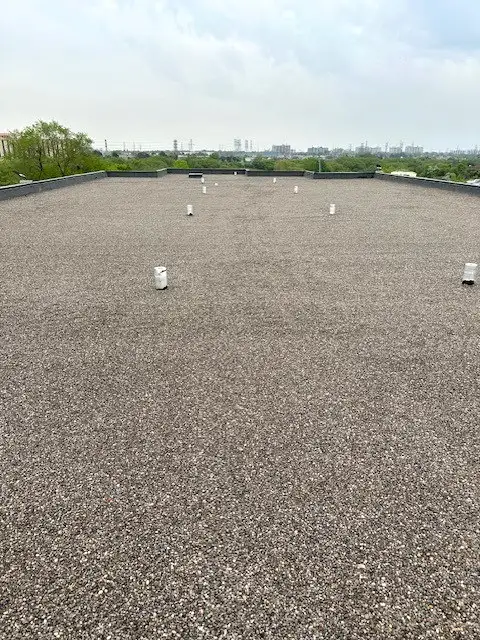 Commercial flat roofing project in Toronto, ON