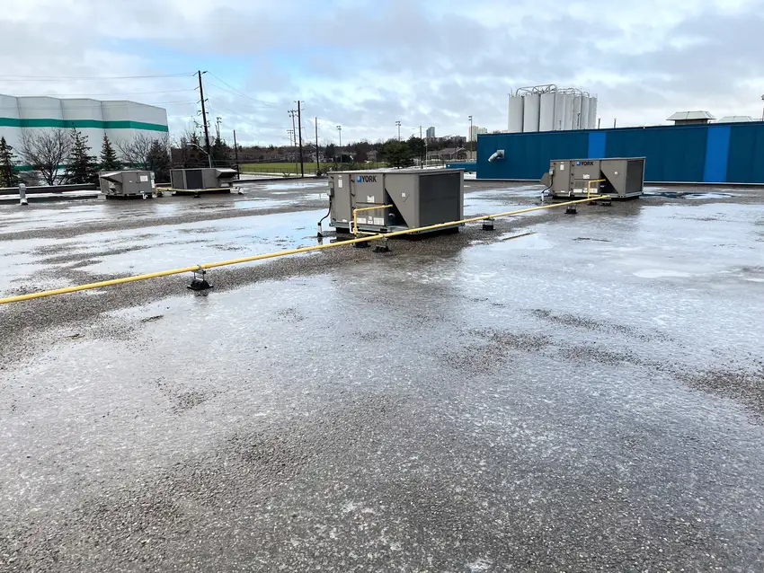 Commercial flat roofing project in Bolton/Caledon, ON