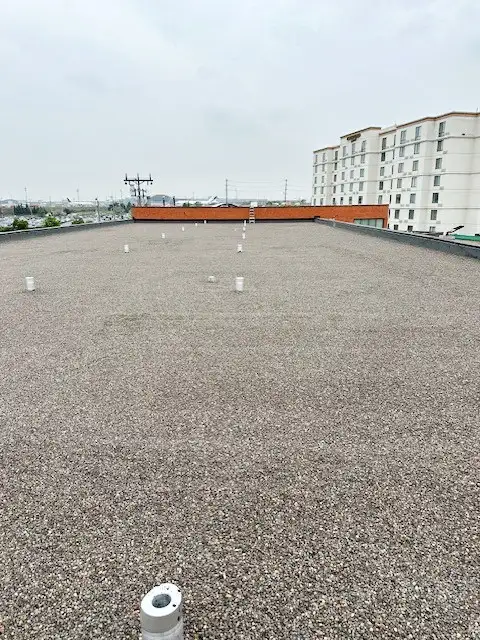 Commercial flat roofing project in Toronto, ON