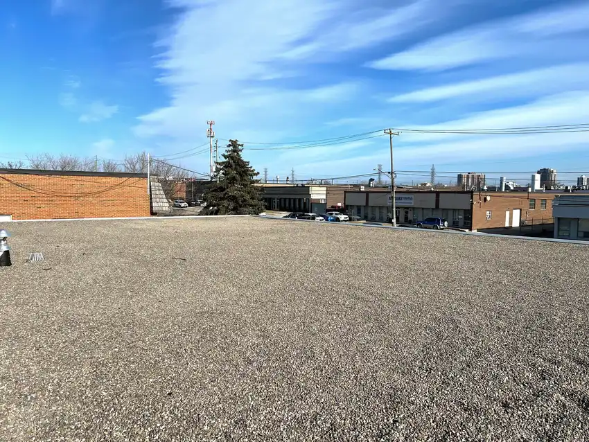 Commercial flat roofing project in Oshawa, ON